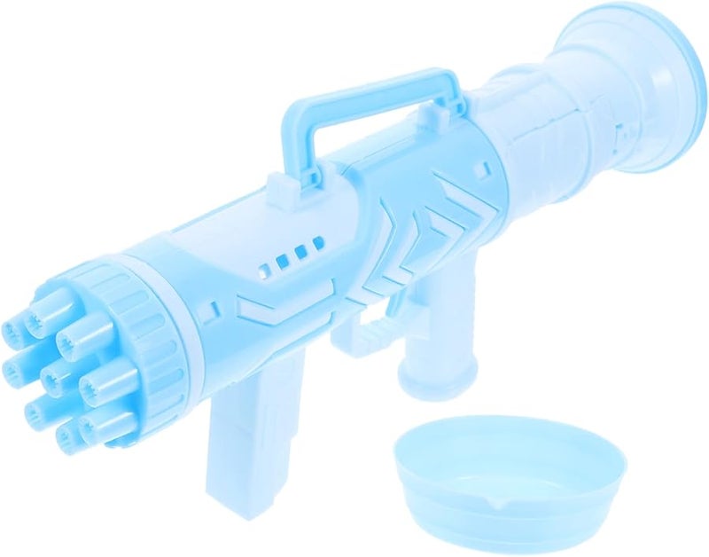 Blue Automatic Bubble Machine Toy 9 Holes For Kids Boys And Girls - Image 1